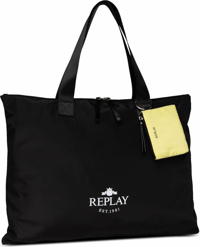 REPLAY Schoudertas Shopper Black Zwart