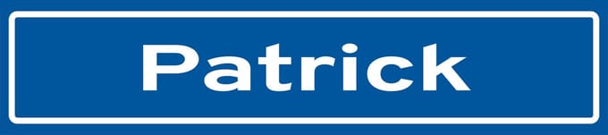 Fotofabriek Straatnaambord Patrick | Straatnaambord met naam | Cadeau Patrick