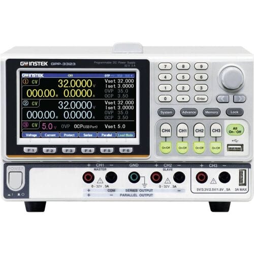 GW Instek GPP-3323 Labvoeding, regelbaar 0 - 32 0 - 3 A RS232, USB Programmeerbaar Aantal uitgangen: 3 x