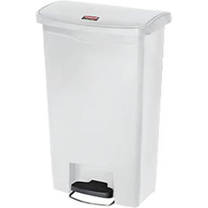 Pedaalemmer Slim Jim®, kunststof, volume 50 liter, wit