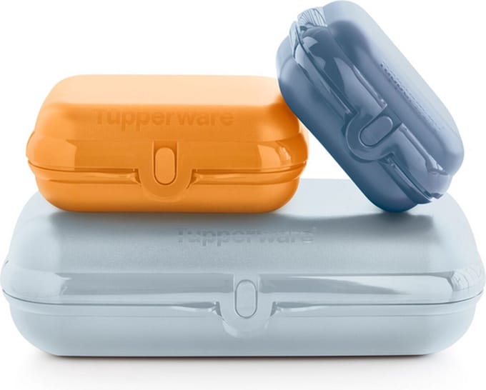 Tupperware eco dozen (snackdoosjes) nieuwe kleur