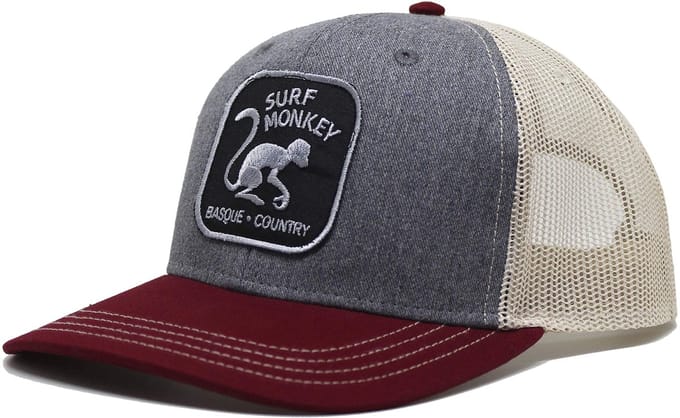Surf Monkey - Trucker Cap - 6 Panel - One Size - Snapback - Granaatbeige