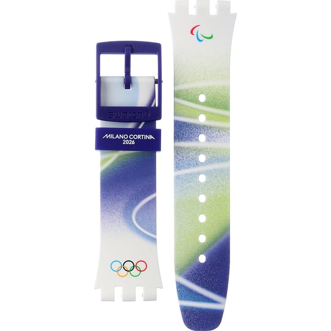 Swatch Plastic - New Chrono - SUS ASUSZ403 SUSZ403 Snowy Slopes Horlogeband
