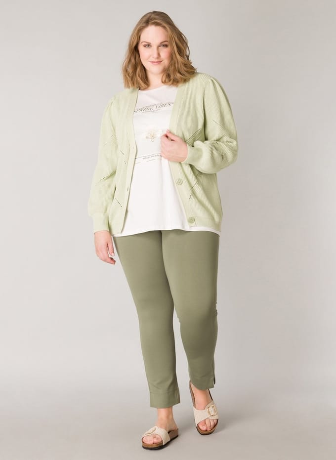 YESTA Houkje Bottoms - Greyed Army - maat X-0(44)