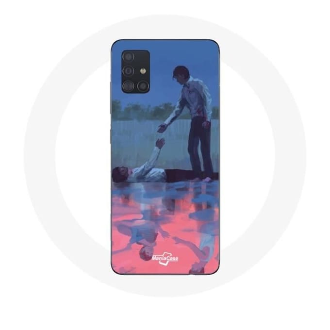 Coque Samsung Galaxy A51 Squid Game Seong Gi hun Numéro 456 Et Cho Sang woo Numéro 218