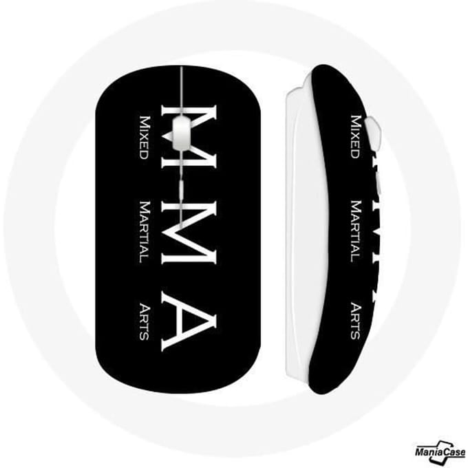 Souris Sans Fil - MANIACASE - MMA Mixed Martial Arts - Noir - Compatible Mac et PC - USB