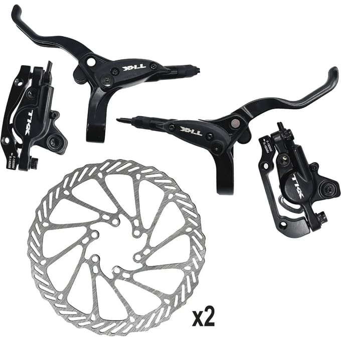 Remset (remmen+hefbomen+schijven) TKX Tekmax HD04 (x2)