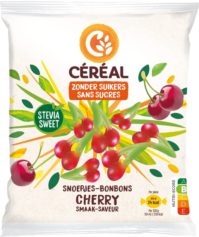 Céréal Snoepjes Kers - 3 x 120 gr - Voordeelverpakking