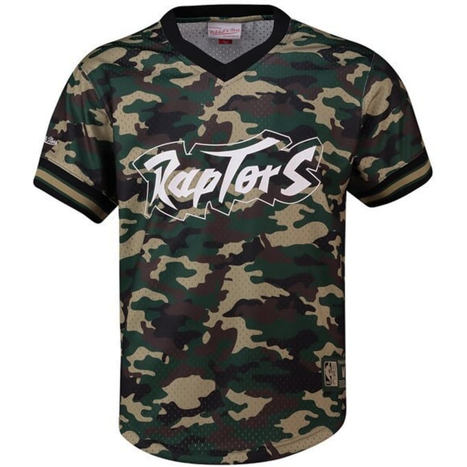 Mitchell & Ness NBA Toronto Raptor Heren Camo Mesh T-shirt