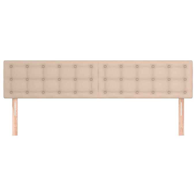 vidaXL - Hoofdborden - 200x5x78/88 - cm - kunstleer - cappuccinokleurig
