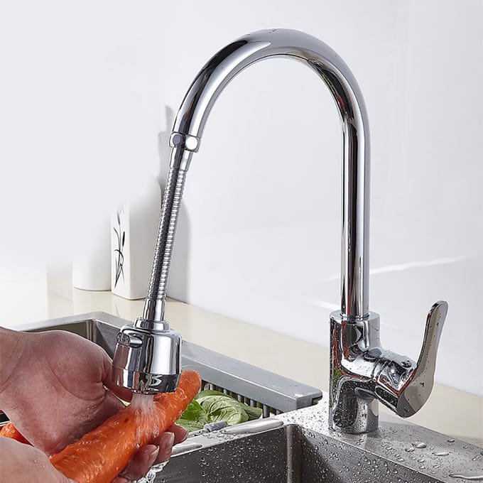 Keuken Universele Beluchter Waterkraan Spatkop Uitloop Verlengd Verlengstuk Filter Douchekop gray