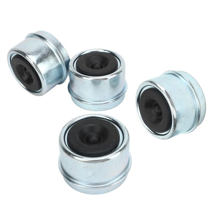4PCS Cache-poussière de roulement de moyeu de remorque Surface galvanisée Ajustement robuste pour remorque de bateau de 2000 à 3500 livres white