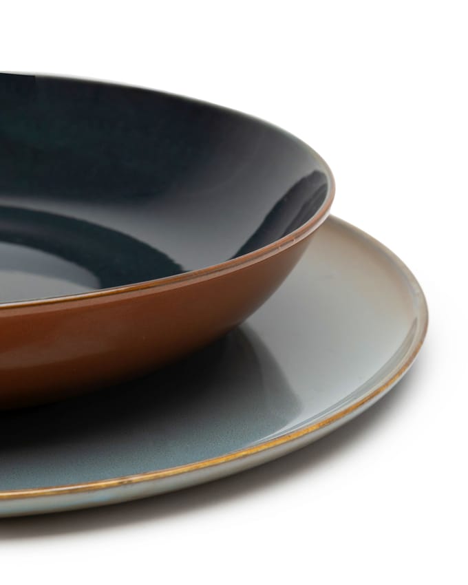 Serax - Terres De Rêve Pasta Bord - donkerblauw/roest