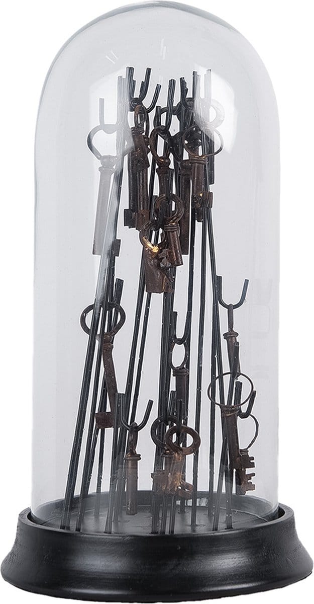 Clayre & Eef Stolp Ø 18x36 cm Bruin Glas Sleutels