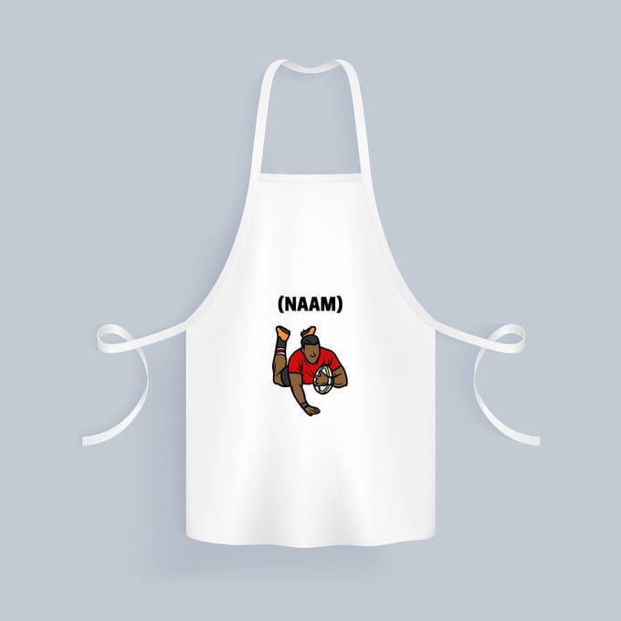 Akyol - rugby met eigen naam Keukenschort - Rugby - rugbyer - sport - 82 bij 71 cm