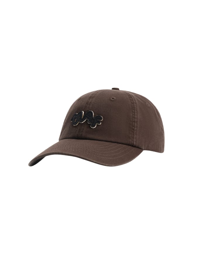 Olaf Washed Signature Logo Petten Donkerbruin A260800
