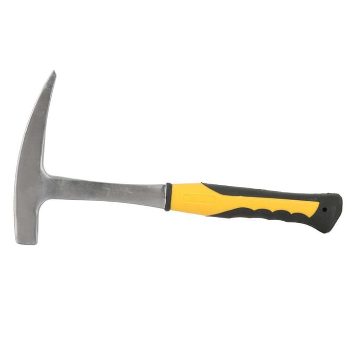 Marteau de géologue à double tête et bouche plate(L) yellow