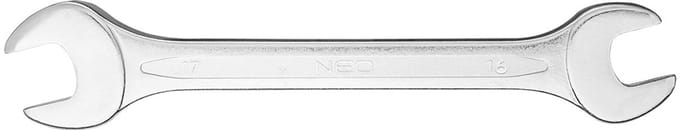 NEO - Dubbelzijdige Steeksleutel - 16 x 17 mm - DIN 3110 - Chroom-vanadium