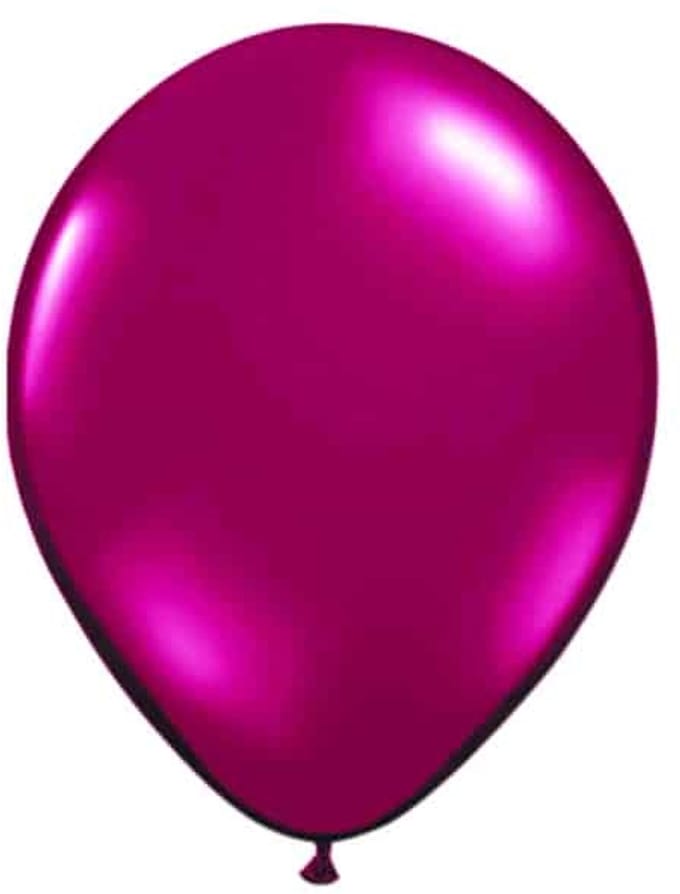 Burgundy Wijnrode Metallic Ballonnen - 50 stuks