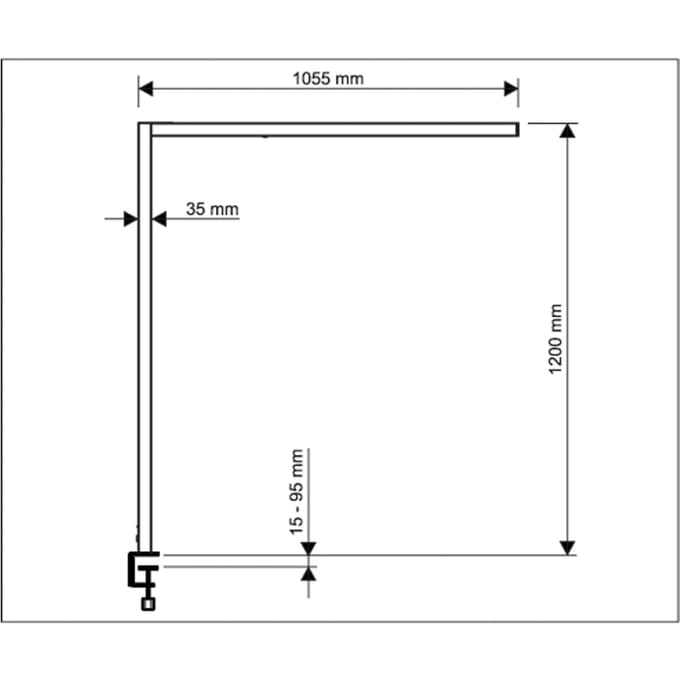 LED tafellamp MAULsirius, zwart, dimbaar, CCT klemvoet