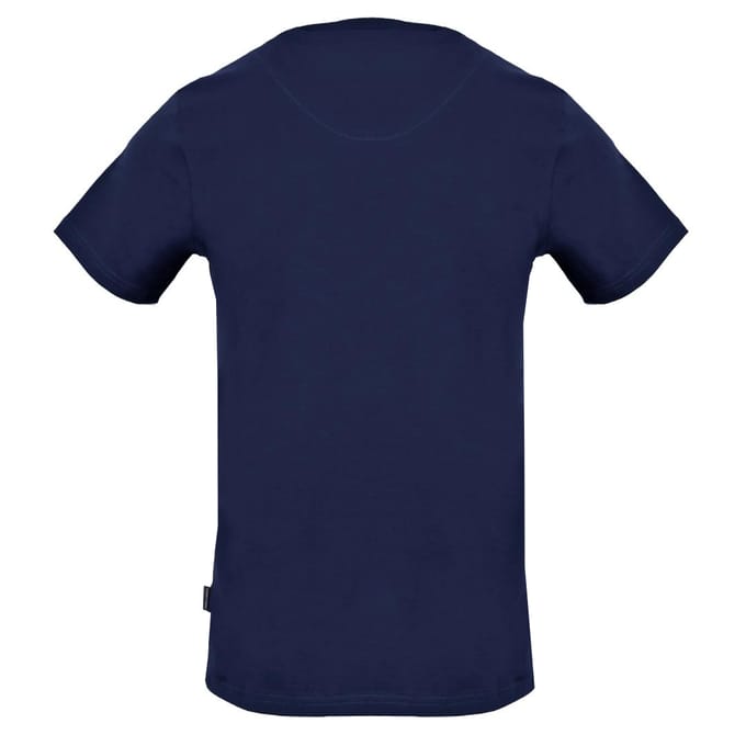 Aquascutum Reflection Logo marineblauw T-shirt