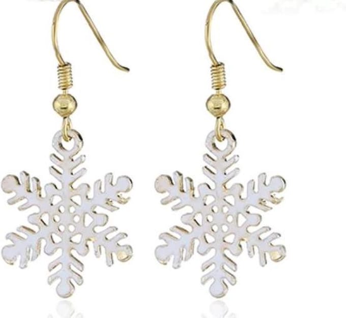 Kerst Oorbellen - Oorhangers - Sneeuwvlokje - 1 paar