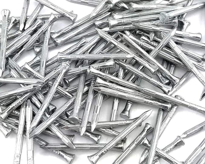 200x stalen spijkers Geriffelde Gerillde Geharde betonnagels 4,5 x 70
