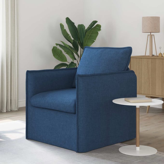 vidaXL - Bank - Blauw - 75 - x - 82 - x - 85 - cm - Stof
