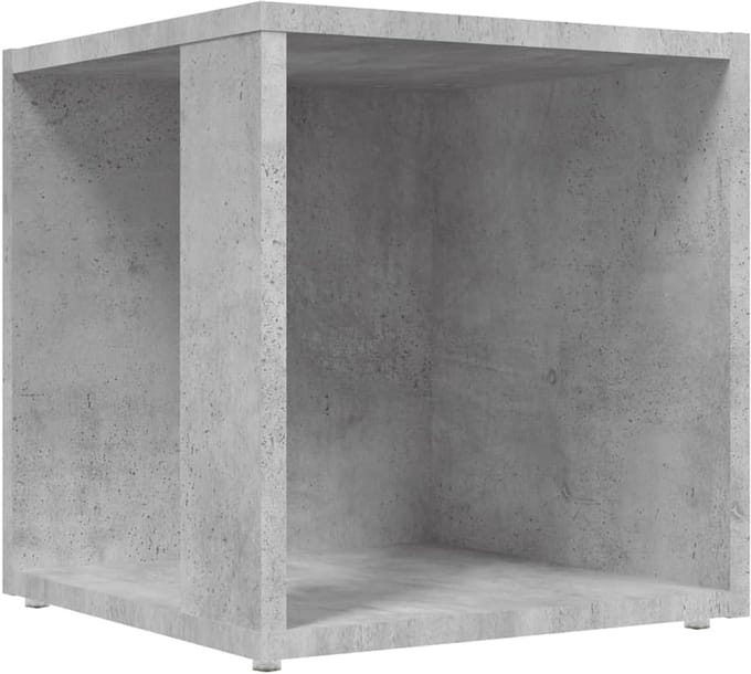 Rustieke bijzettafel 33x33x34,5 cm - Hout en betonlook grijs