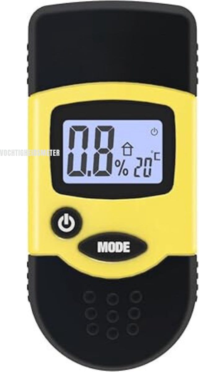 DD® Vochtmeter Hout - Vochtigheidsmeter - Hygrometer - 10x4x2cm - Geel