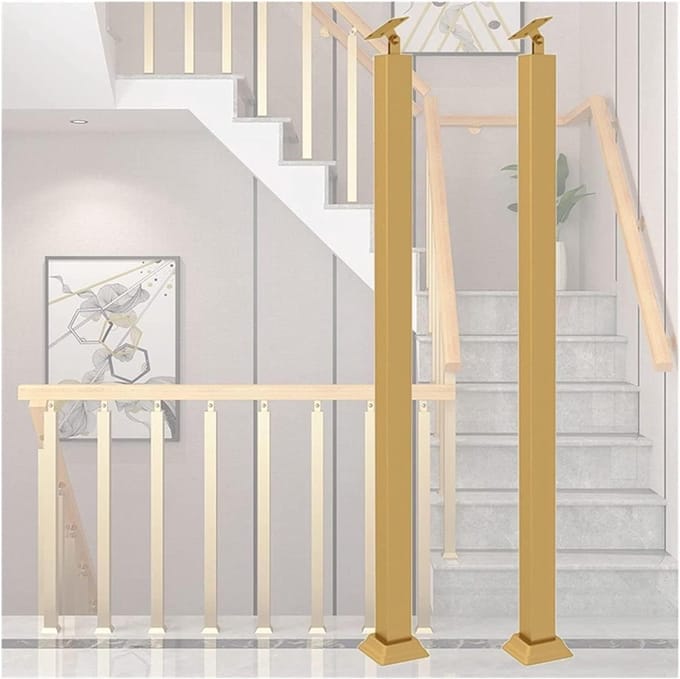 Balustrade Palen - Leuning Beugels - Veiligheid Hekken - Verstelbare Hoek - 4x4 cm Post - Metaal
