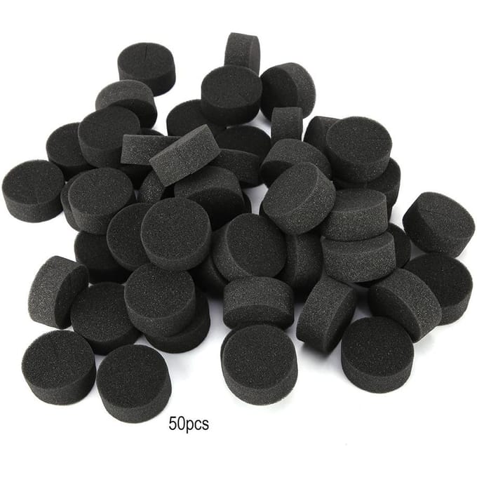 50 stuks Aardeloze Hydroponische Spons Planten Zaailing Sponzen voor Kas (Zwart) zwart