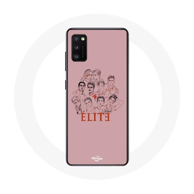 Coque pour Samsung Galaxy A41 - Elite Saison 5 - Affiche personnages - Rose - Plastique - Mixte