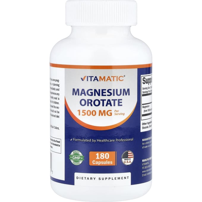 Vitamatic, Magnesiumorotaat, 180 capsules (500 mg per capsule)