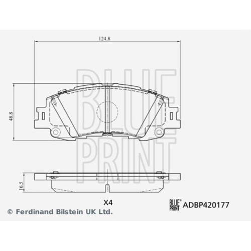 Remblokkenset, schijfrem BLUE PRINT ADBP420177