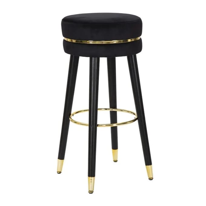 Barkruk Paris Nero/gold Ø 35×74 cm