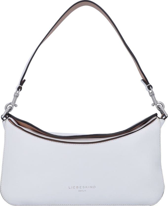 LIEBESKIND BERLIN Leren Schoudertas Alessa 2 Kodiaq Hobo Bag Cream White Wit