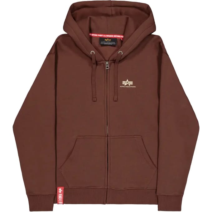 Hooded sweatshirt met rits Alpha Industries Basic Small Logo