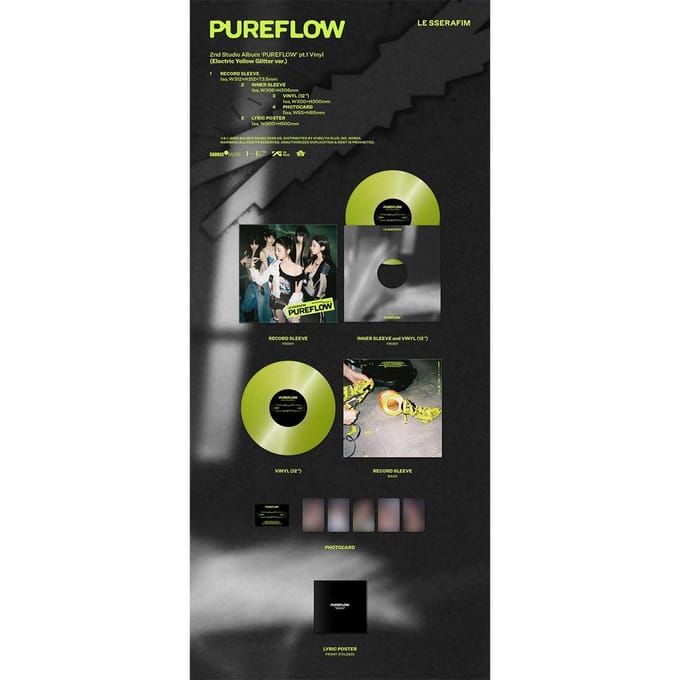 LE SSERAFIM - PUREFLOW deel 1 (LP) Random black