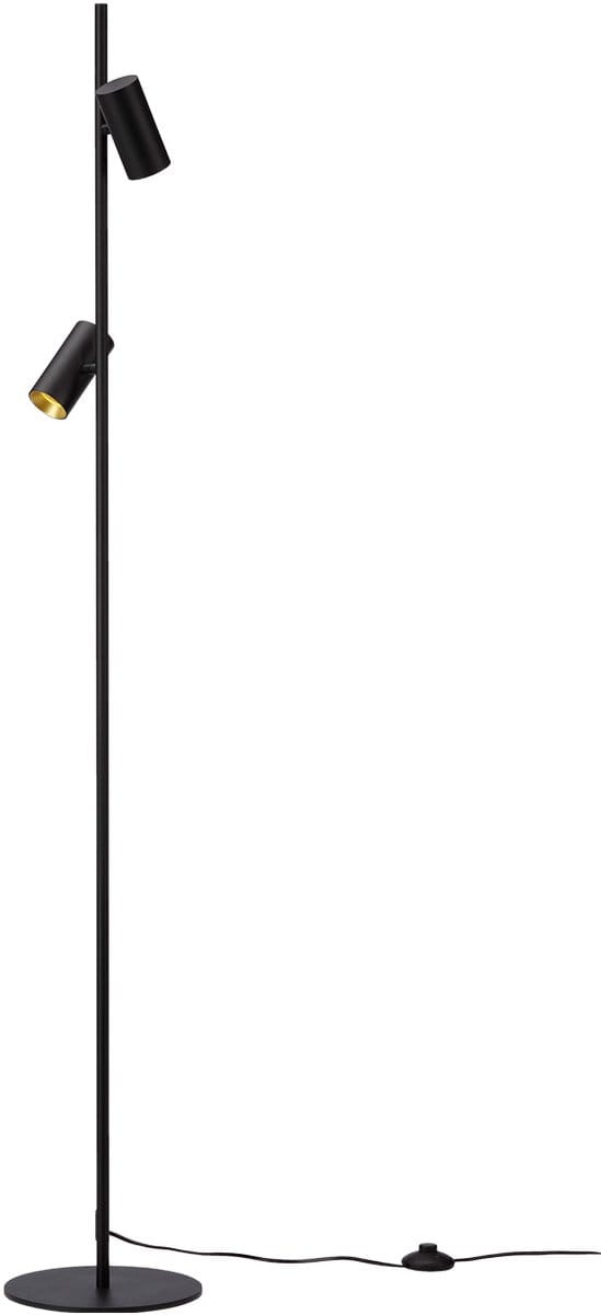 DMQ - Elmont Vloerlamp – Elegant en Flexibel - Gouden reflector