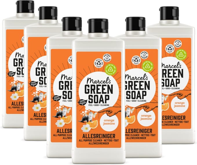 Marcel's Green Soap Allesreiniger - Sinaasappel & Jasmijn - 6 x 750ml