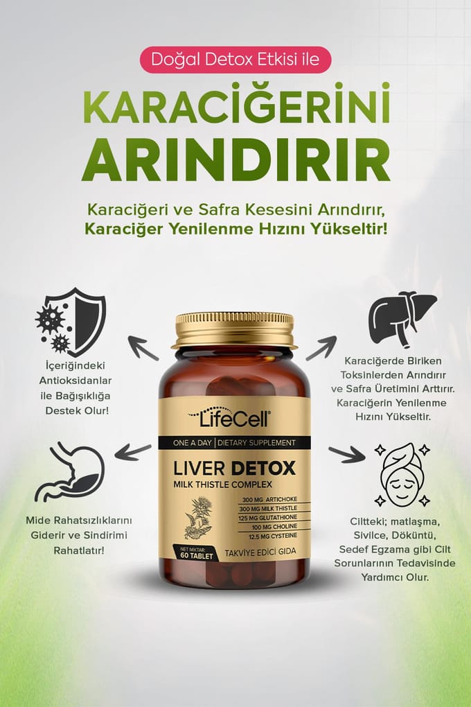 Lever Detox - Een voedingssupplement dat glutathion, mariadistel en artisjok bevat 1 PRC