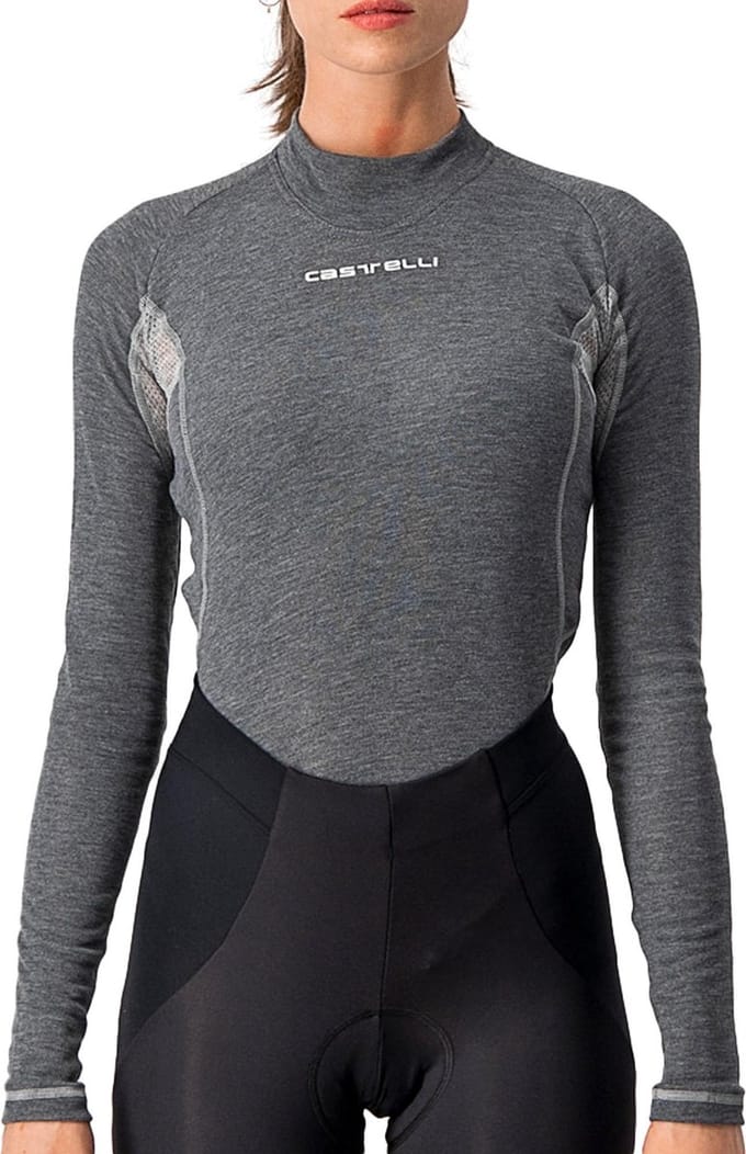 Castelli Ondershirt warm lange mouwen voor Dames Grijs  / CA Flanders 2 W Warm Long Sleeve Grey