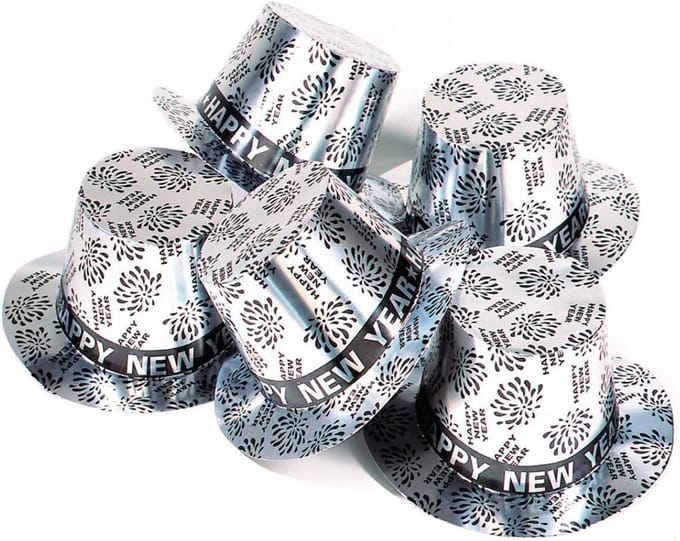 Nieuwjaar hoed zilver Happy New Year