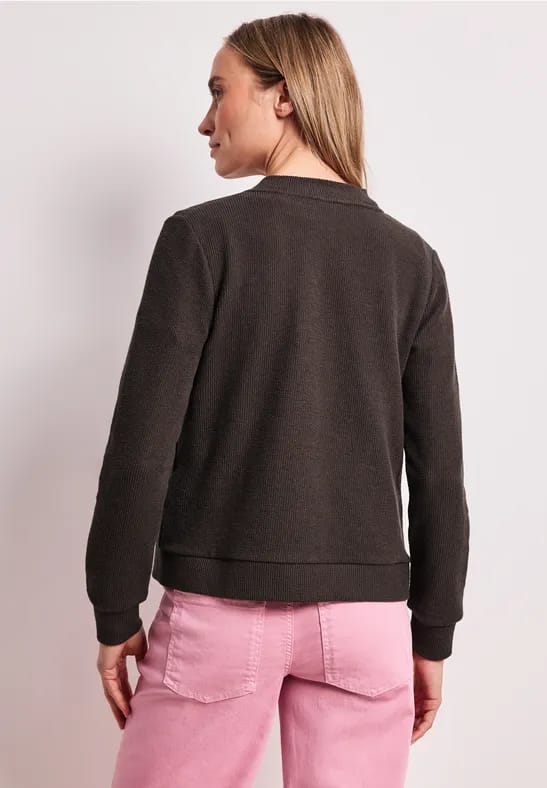 Blouson met rits en textuur