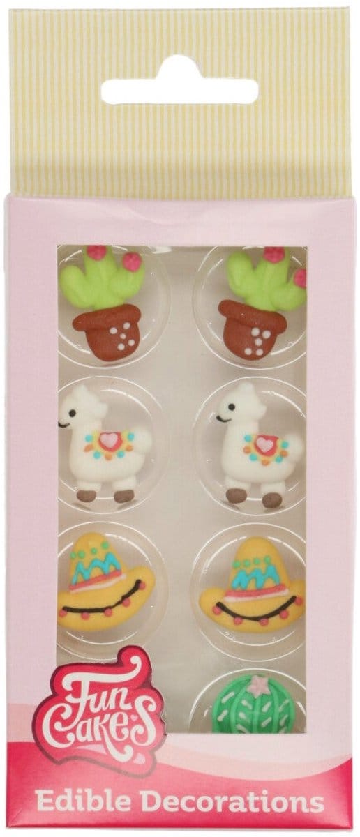 FunCakes Suikerdecoraties - Alpaca - 8 Stuks - Eetbare Taartdecoratie