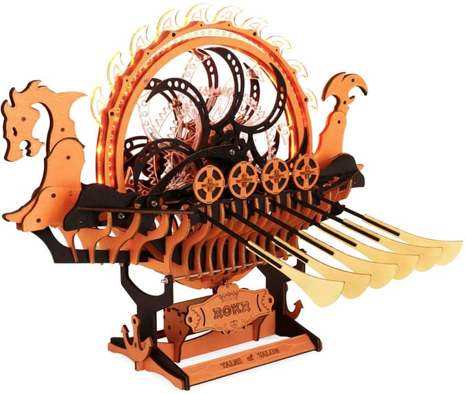 Robotime ROKR Viking Dragon Ship LK802 - Bouwpakket - Knutselen - Modelbouw - Volwassenen