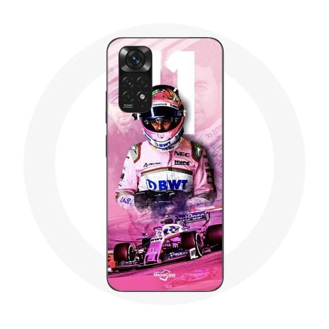 Coque - Formule 1 - Xiaomi Redmi Note 11S - Souple - Rose - Sergio Pérez rose