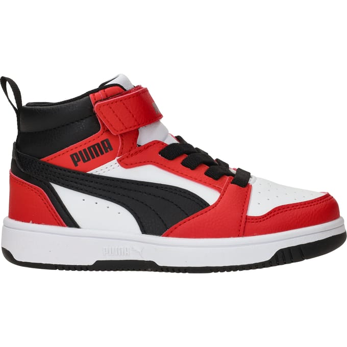 PUMA Unisex Rebound V6 Mid Ac+ Ps White-black-for All Time Red Größe: 31 | Schuhe Outlet | kids | Rot