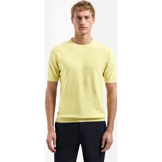 No Excess Pullover Short Sleeve Crew Neck Slub Yellow  2XL
